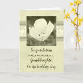 Carte Félicitations au Mariage Floral Blanc (Fleur jaune)