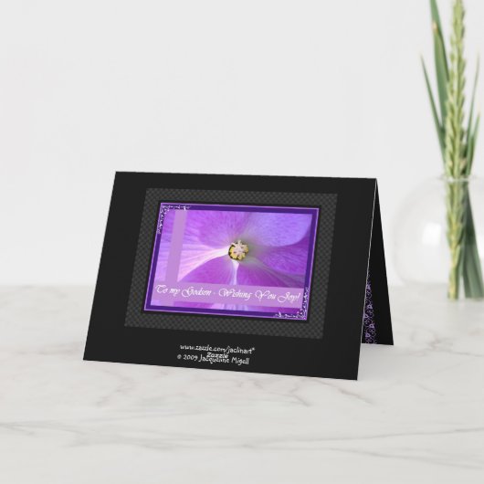 Carte Félicitations au Mariage GODSON (Dos)