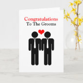 Carte Félicitations Au Mariage Grooms (Fleur jaune)