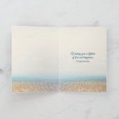 Carte Félicitations au mariage sur la plage (Intérieur)