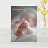 Carte Félicitations au nouveau-né (Fleur jaune)