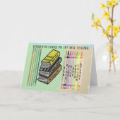 Carte Félicitations au nouveau professeur (Fleur jaune)