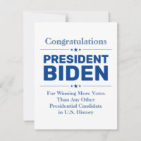 Félicitations au Président Biden Candidat le plus 