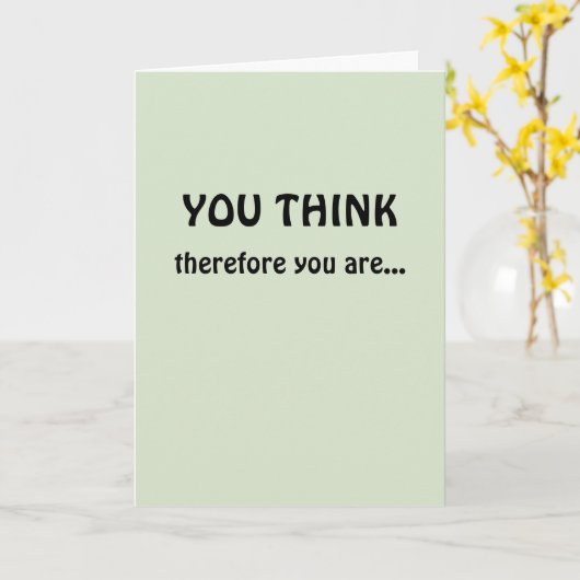 Carte Félicitations Au Professeur Complet Je Pense Donc (Fleur jaune)