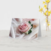 Carte Félicitations au Rose Mariage rose (Fleur jaune)