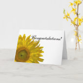 Carte Félicitations au tournesol jaune (Fleur jaune)