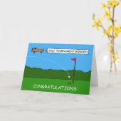 Carte Félicitations au tournoi de golf (Fleur jaune)
