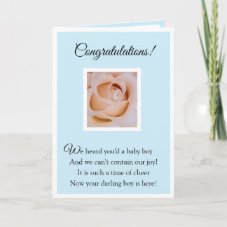 Carte Félicitations aux bébés garçons