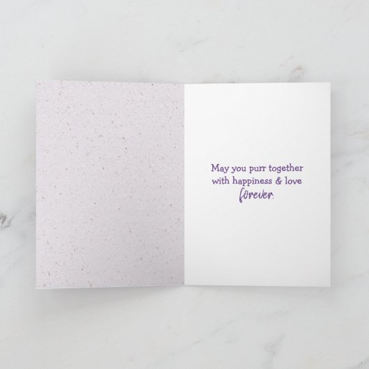 Carte Félicitations aux chats nouvellement mariés (Intérieur)
