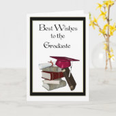 Carte Félicitations aux diplômés Casquette rouge (Fleur jaune)