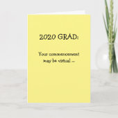 Carte Félicitations aux diplômés de 2020 (Devant)