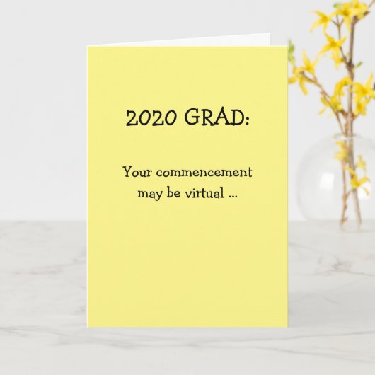 Carte Félicitations aux diplômés de 2020 (Fleur jaune)