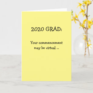 Carte Félicitations aux diplômés de 2020