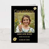 Carte Félicitations aux diplômés de la photo Foil (Recto)