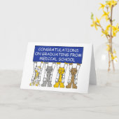 Carte Félicitations aux diplômés de l'école Médicale (Fleur jaune)