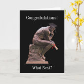 Carte Félicitations aux diplômés de Thinker (Fleur jaune)