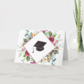 Carte Félicitations aux diplômés floraux (Devant)