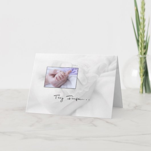 Carte Félicitations aux doigts de bébé (Devant)