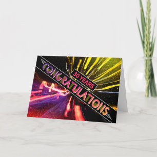 Carte Félicitations aux employés pour le 30e anniversair