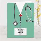 Carte Félicitations aux infirmières diplômées (Fleur jaune)