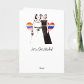 Carte Félicitations aux jeunes mariés | Mariage lesbien (Dos)