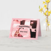 Carte Félicitations aux Mariages de mariée et de chambre (Fleur jaune)