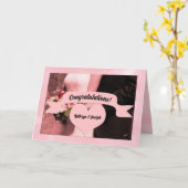 Carte Félicitations aux Mariages de mariée et de chambre (Fleur jaune)