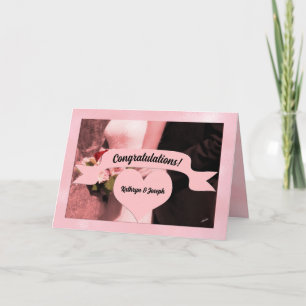Carte Félicitations aux Mariages de mariée et de chambre