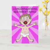 Carte Félicitations aux nouveaux parents (Fleur jaune)