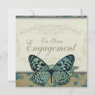 Carte Félicitations aux papillons pour le Fiançailles