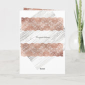 Carte Félicitations aux parents de la mariée Rose Gold (Dos)