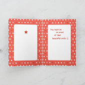 Carte Félicitations aux Pois de la première dent rouge (Intérieur)