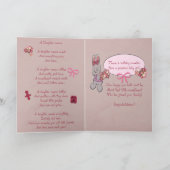 Carte Félicitations aux Roses de la fille de bébé précie (Intérieur)