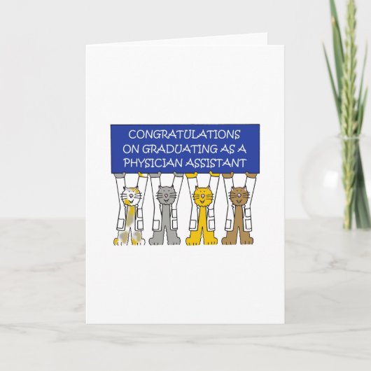 Carte Félicitations auxiliaires d'obtention du diplôme (Devant)