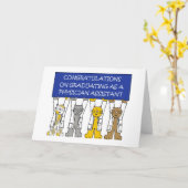 Carte Félicitations auxiliaires d'obtention du diplôme (Fleur jaune)