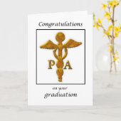 Carte Félicitations auxiliaires d'obtention du diplôme (Fleur jaune)