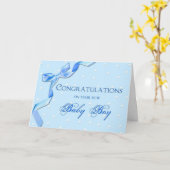 Carte Félicitations - Baby Boy (Fleur jaune)