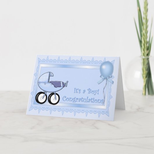 Carte Félicitations Baby Boy Card (Devant)