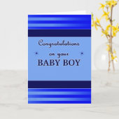 Carte Félicitations Baby Boy Card (Fleur jaune)