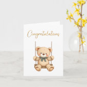 Carte Félicitations Baby Card (Fleur jaune)