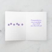 Carte Félicitations Baby Name Personalized Green Buggy (Intérieur)