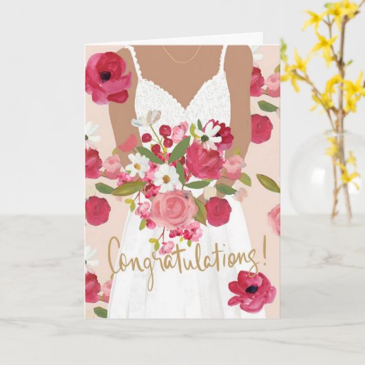 Carte Félicitations Baby Shower (Fleur jaune)