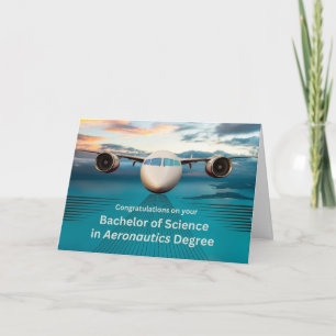 Carte Félicitations Bachelor of Science Aeronautics