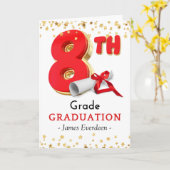 Carte Félicitations Ballons de 8e année (Fleur jaune)