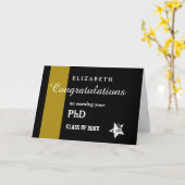 Carte FÉLICITATIONS BANDE D'OR BANDE A0Ag (Fleur jaune)