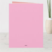 Carte Félicitations Bébé Fée fille Rose Rose Naissance (Dos)