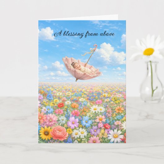 Carte Félicitations Bébé Fille (Petite plante)