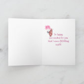 Carte Félicitations Bébé Fun FunTeddy Bear Balloon (Intérieur)