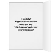 Carte Félicitations Bébé, Unisex, Nouveau Arrivée (Intérieur (Gauche))