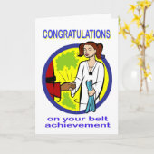 Carte Félicitations Belt Achievement Card (Fleur jaune)